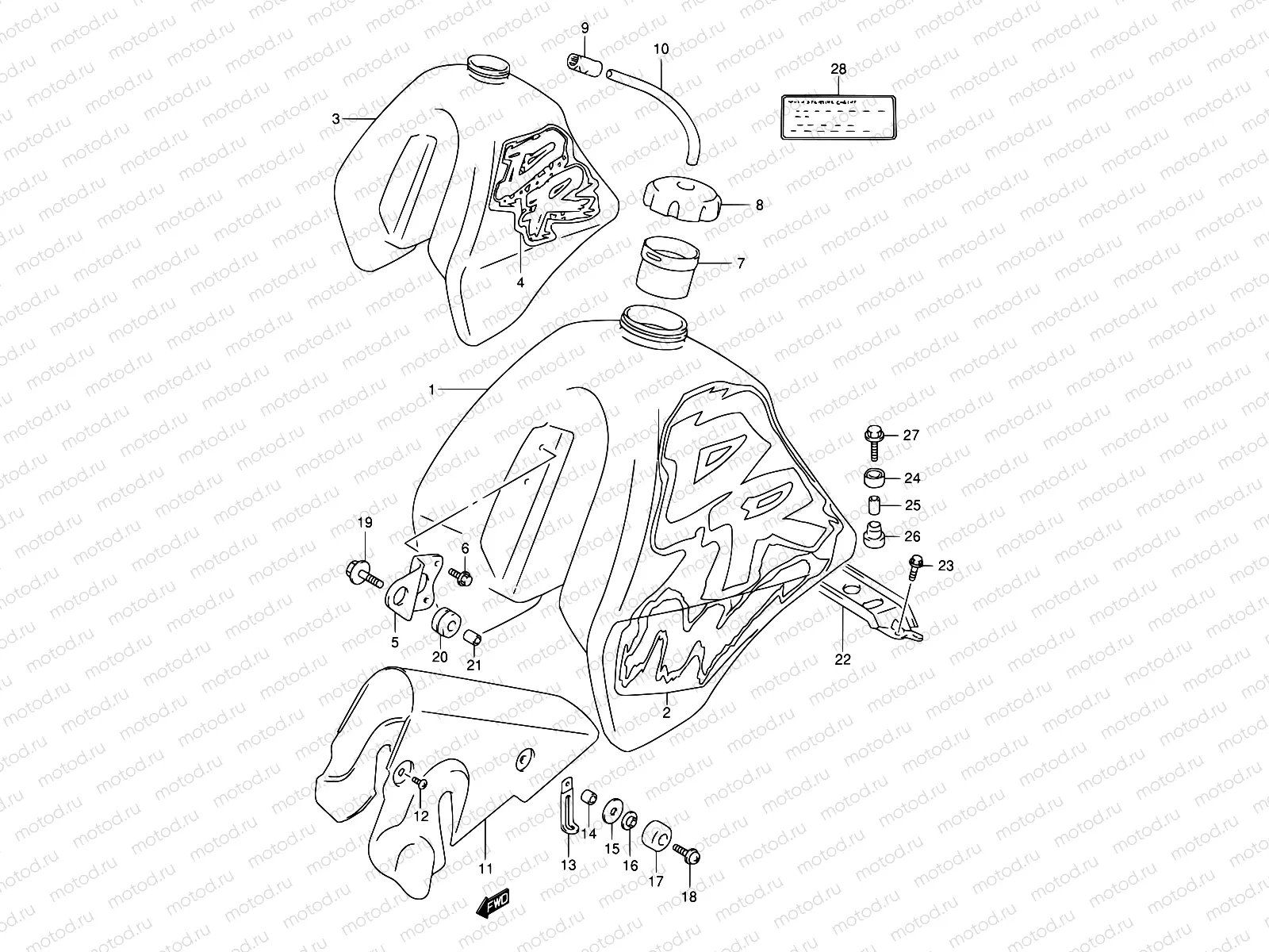 28A - FUEL TANK (MODEL N/P)