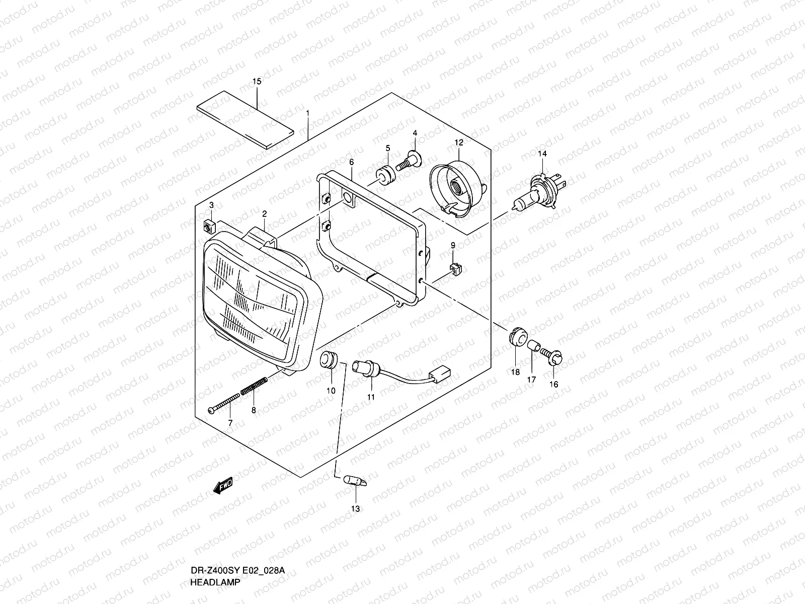 28A - HEADLAMP (MODEL K2/K3/K4)