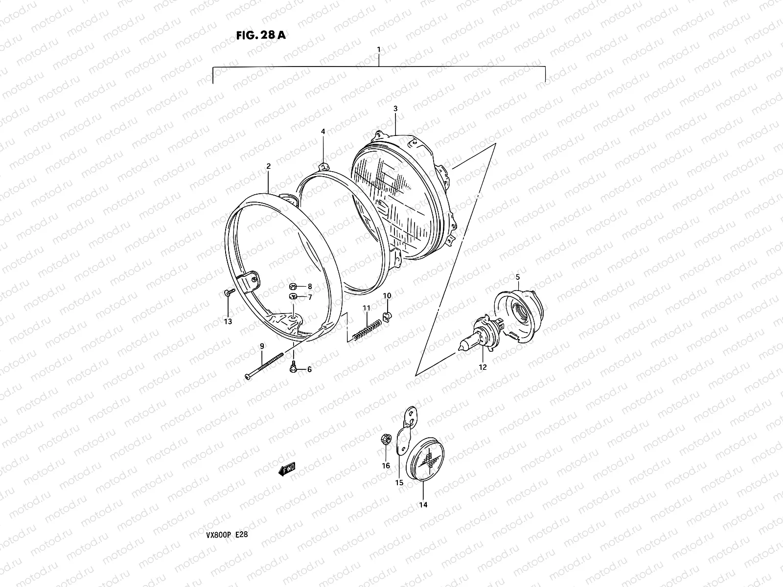 28A - HEADLAMP (MODEL P)