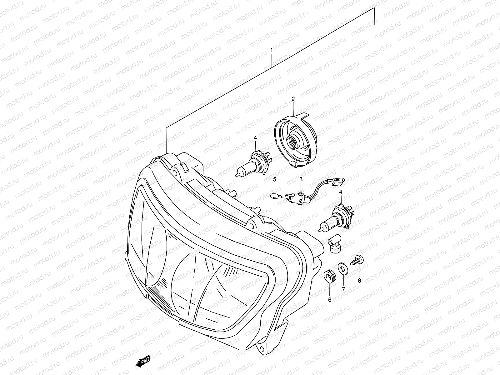 28A - HEADLAMP (MODEL W/X E02,E24)