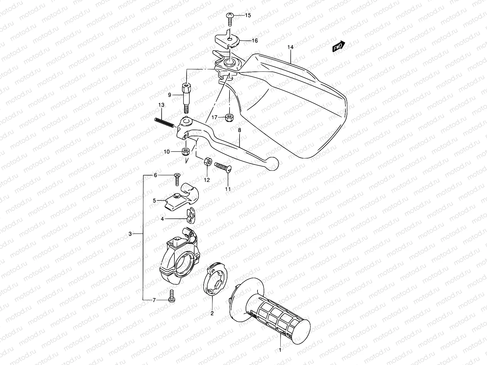 28A - RIGHT KNUCKLE COVER (MODEL N/S/T)