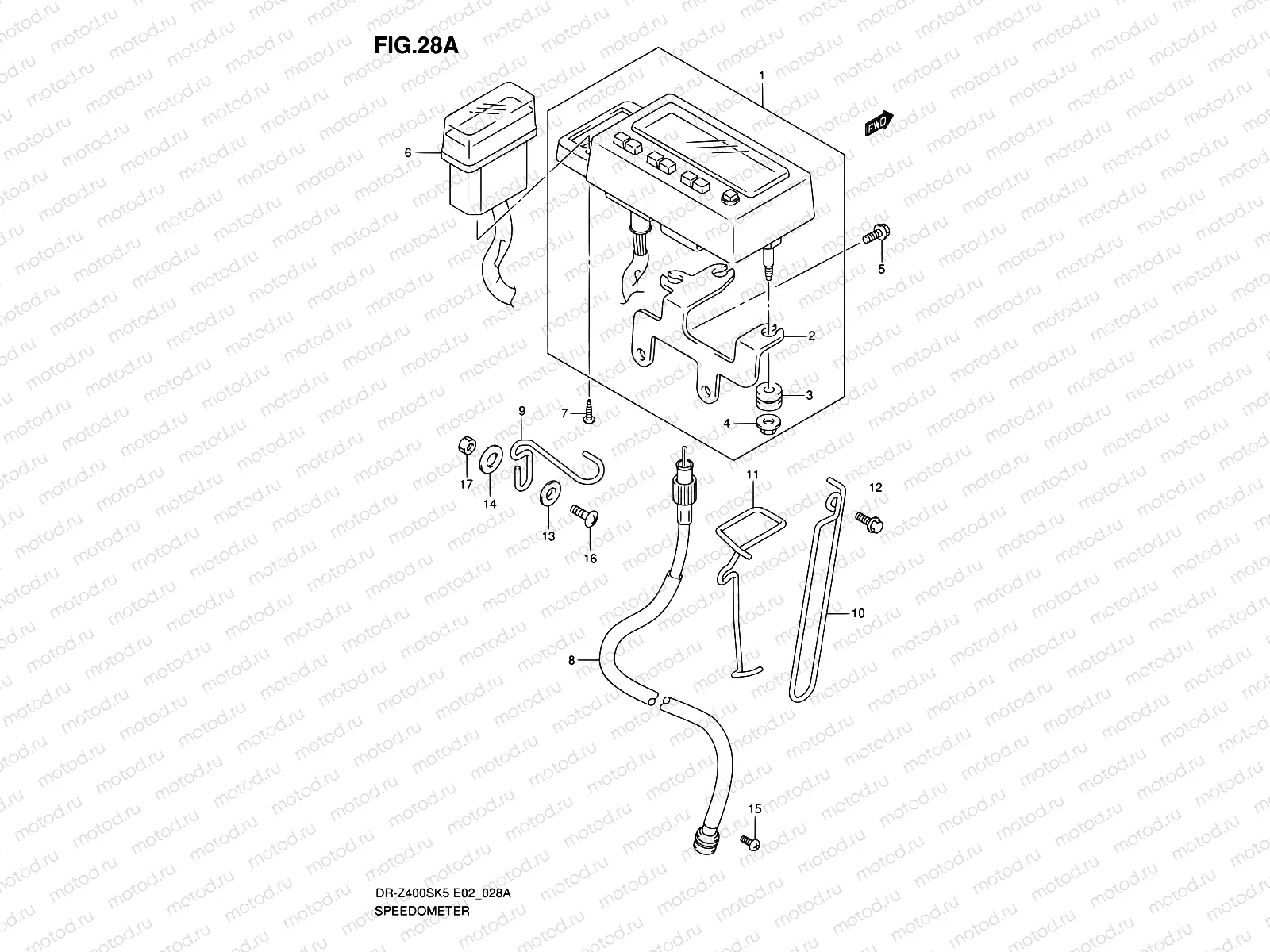 28A - SPEEDOMETER (MODEL K6/K7/K8/K9)