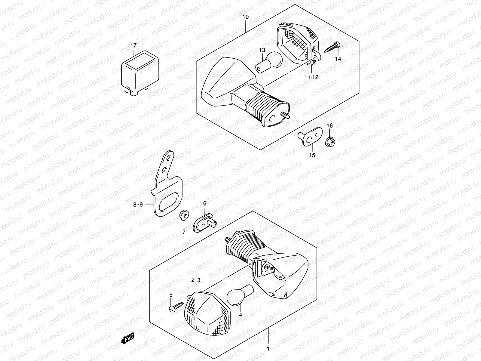 28A - TURN SIGNAL LAMP (MODEL K2/K3/K4)