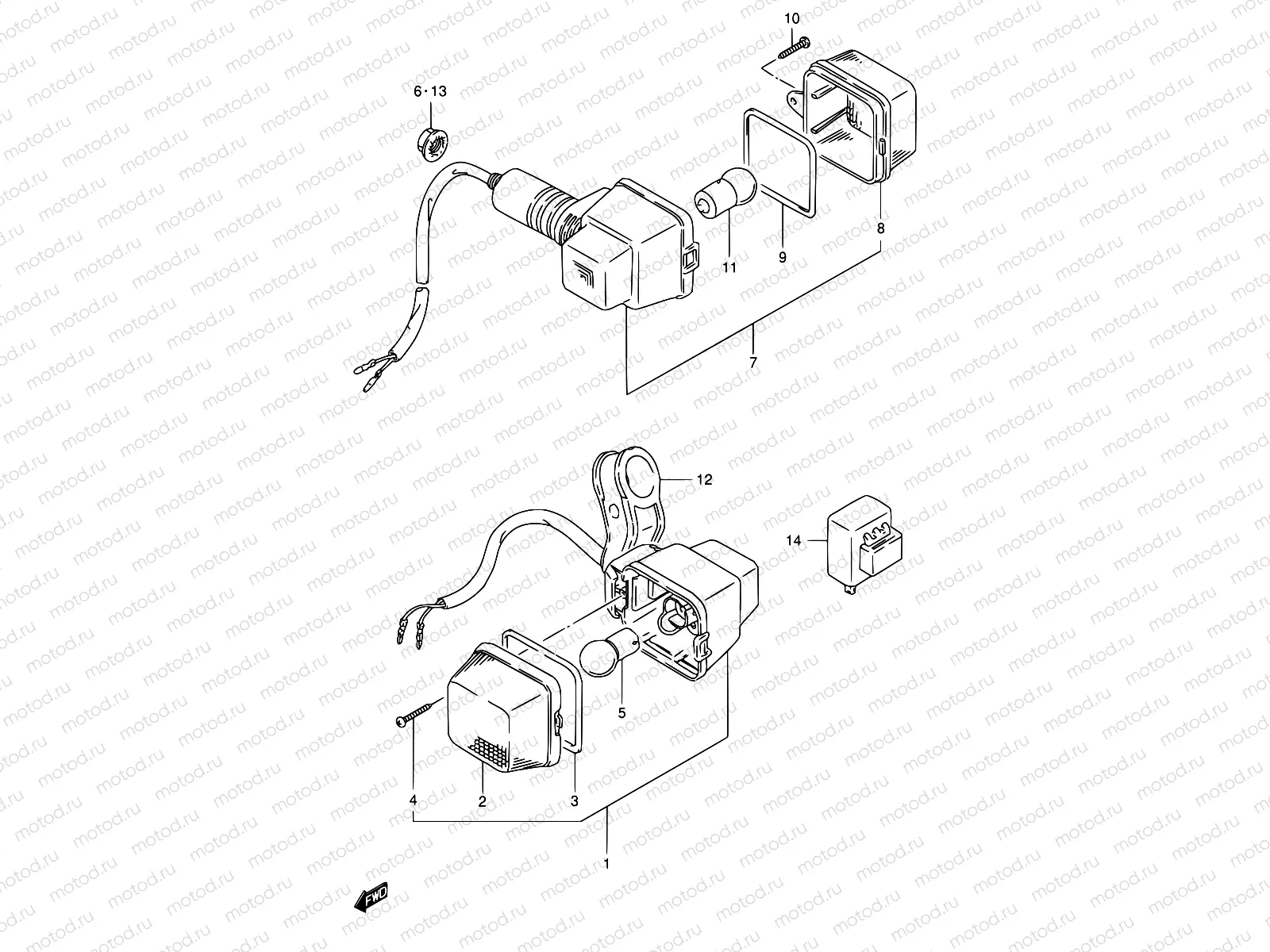 28A - TURNSIGNAL LAMP (MODEL N/R P09)