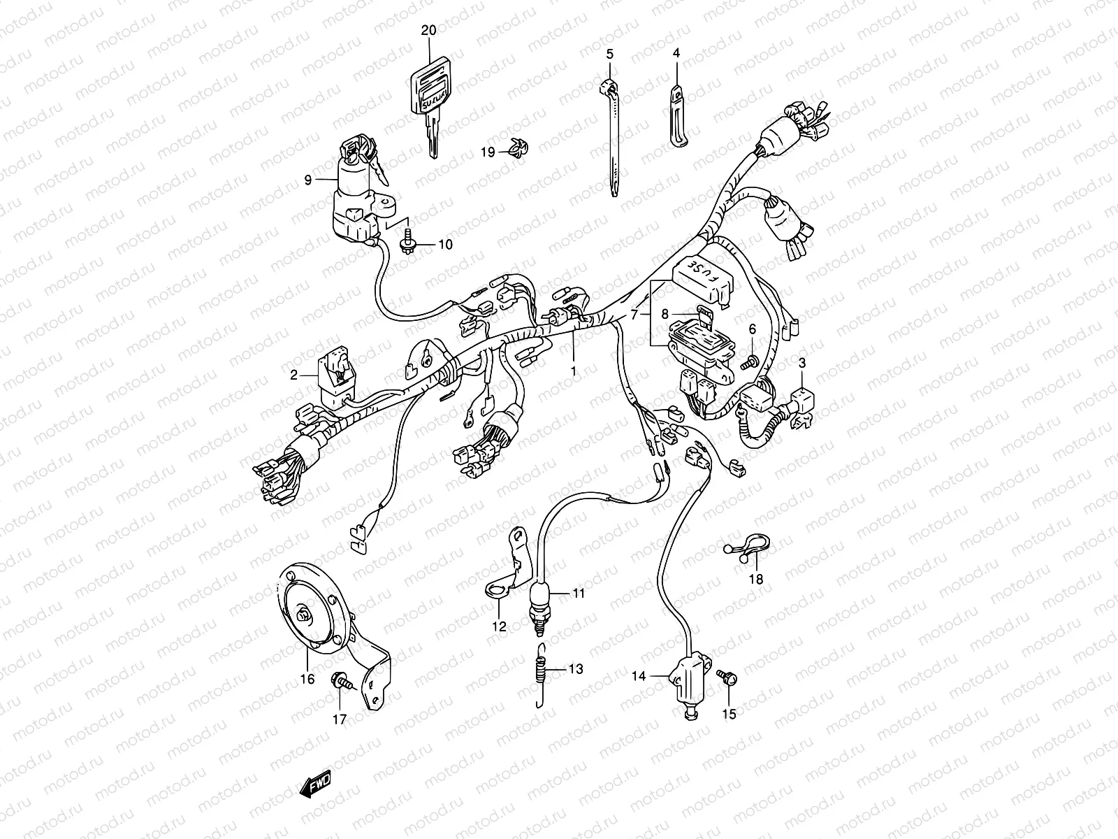 28A - WIRING HARNESS (MODEL S)