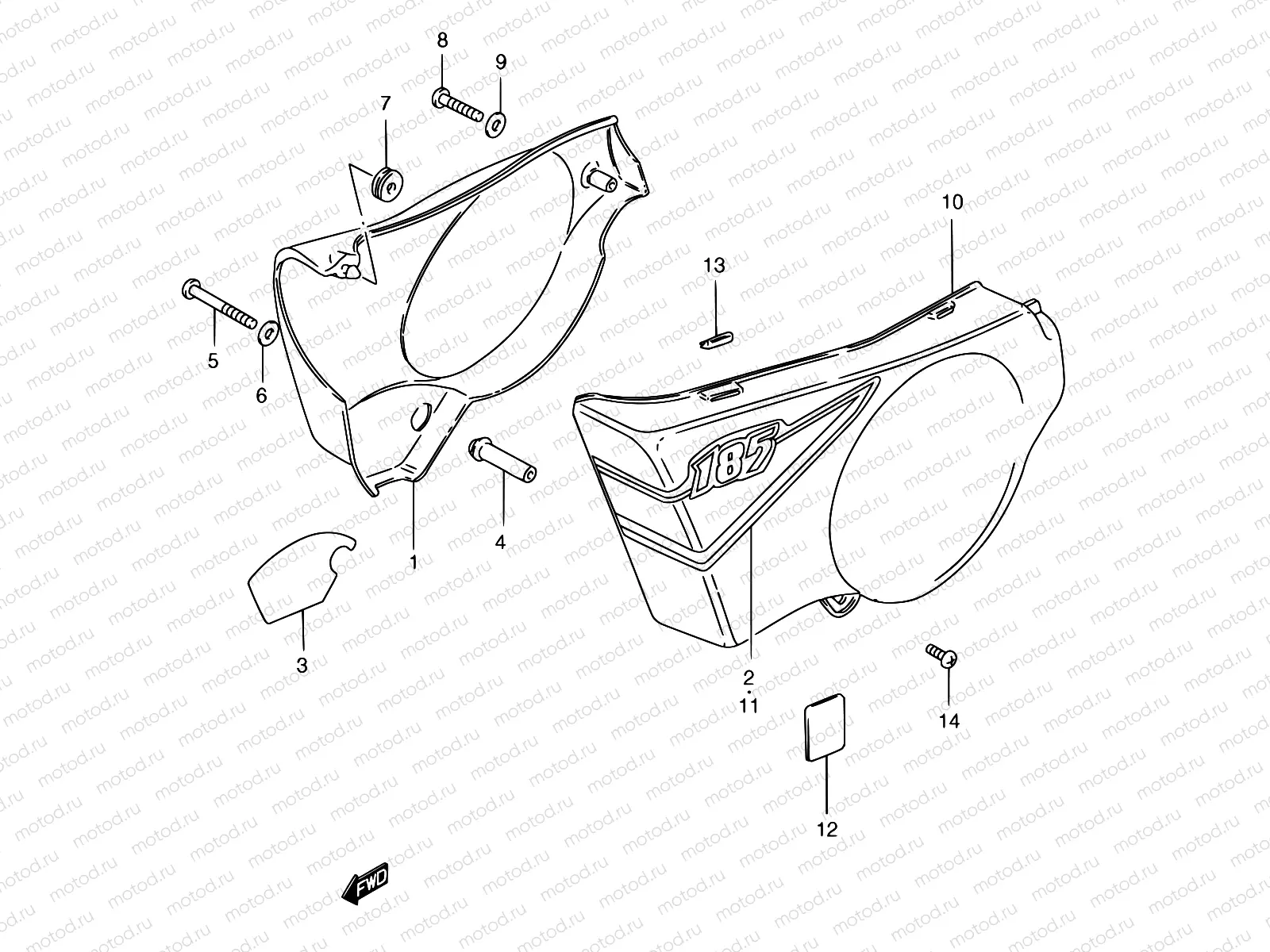 28B - FRAME COVER (TS185ERY/ERK1)