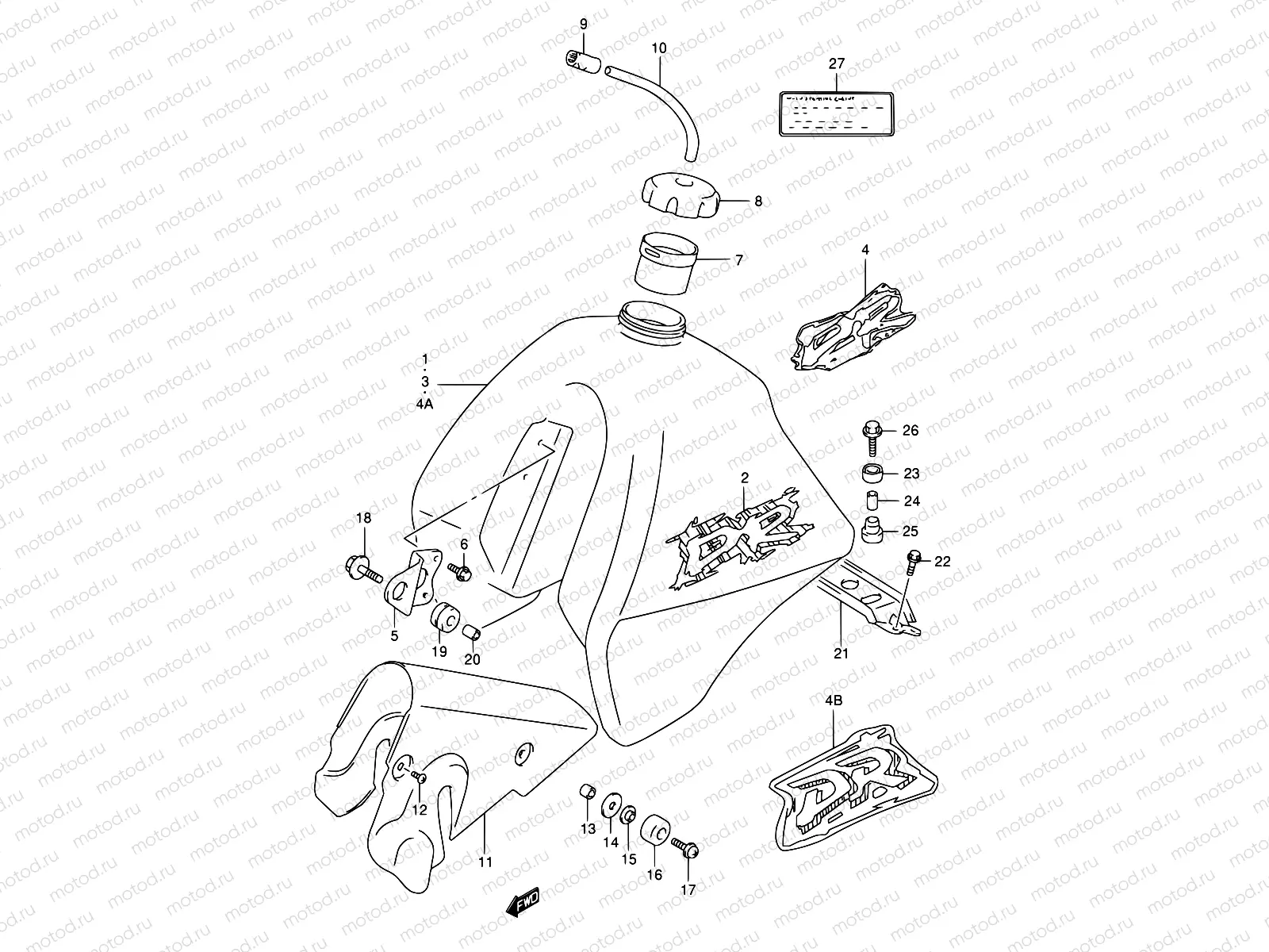 28B - FUEL TANK (MODEL R/S/T)