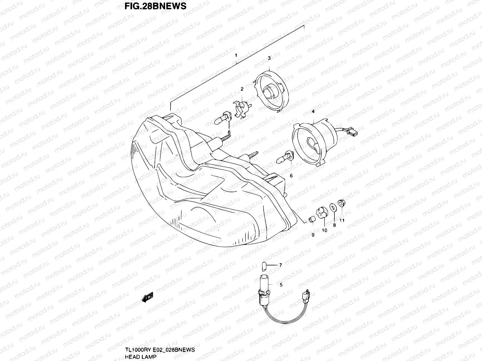 28B - HEADLAMP (E04,E18,E22,E25,E34)