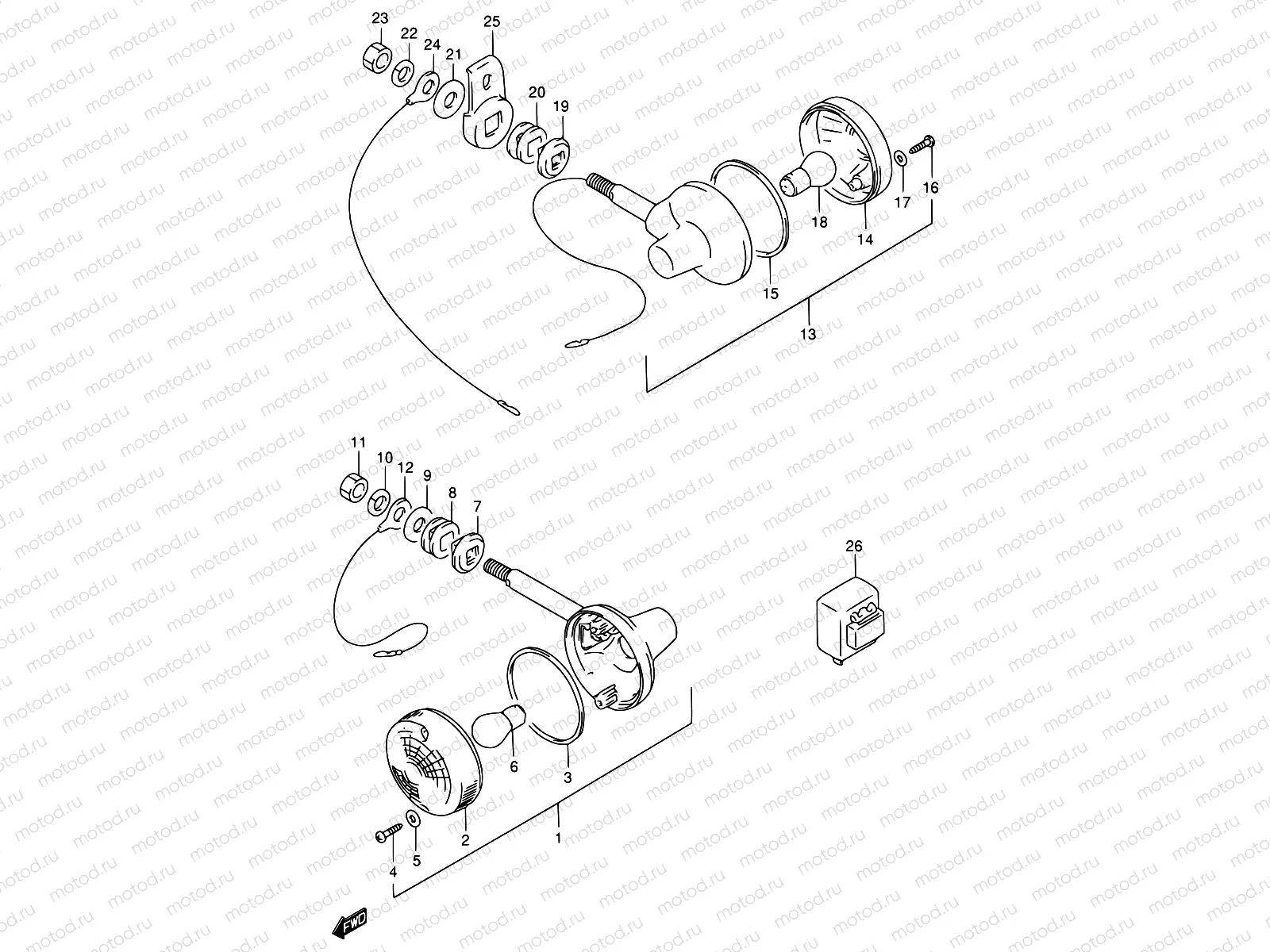 28B - TURN SIGNAL LAMP (MODEL R)