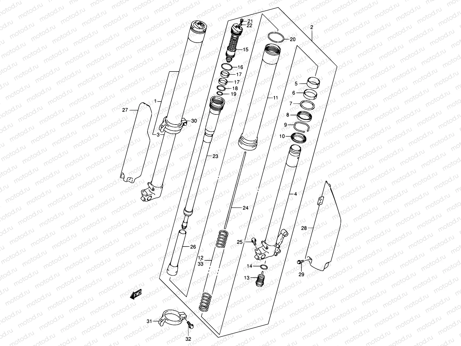 28C - FRONT DAMPER (MODEL K4)