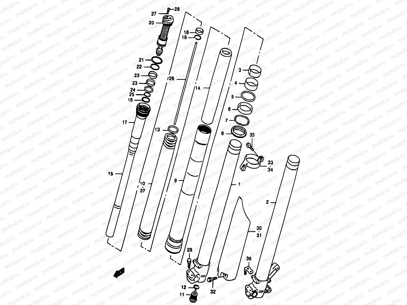 28C - FRONT DAMPER (MODEL X)