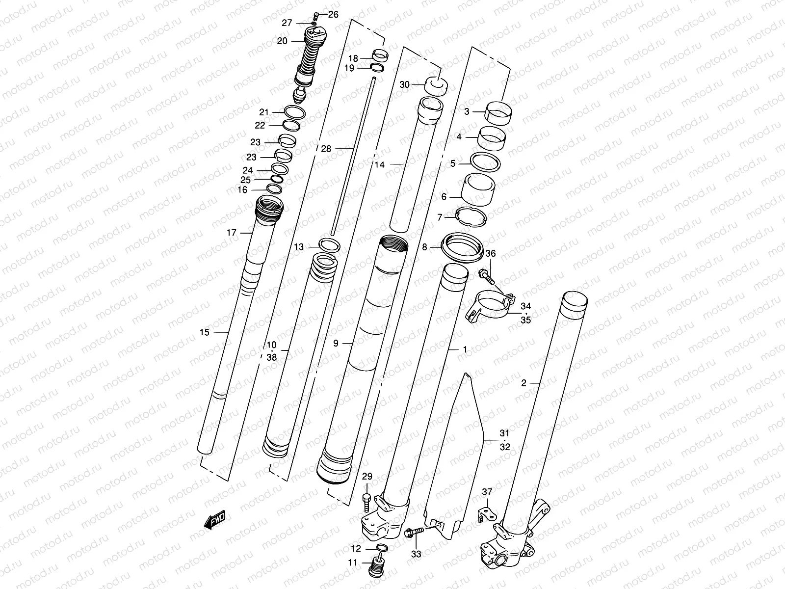 28D - FRONT DAMPER (MODEL Y)
