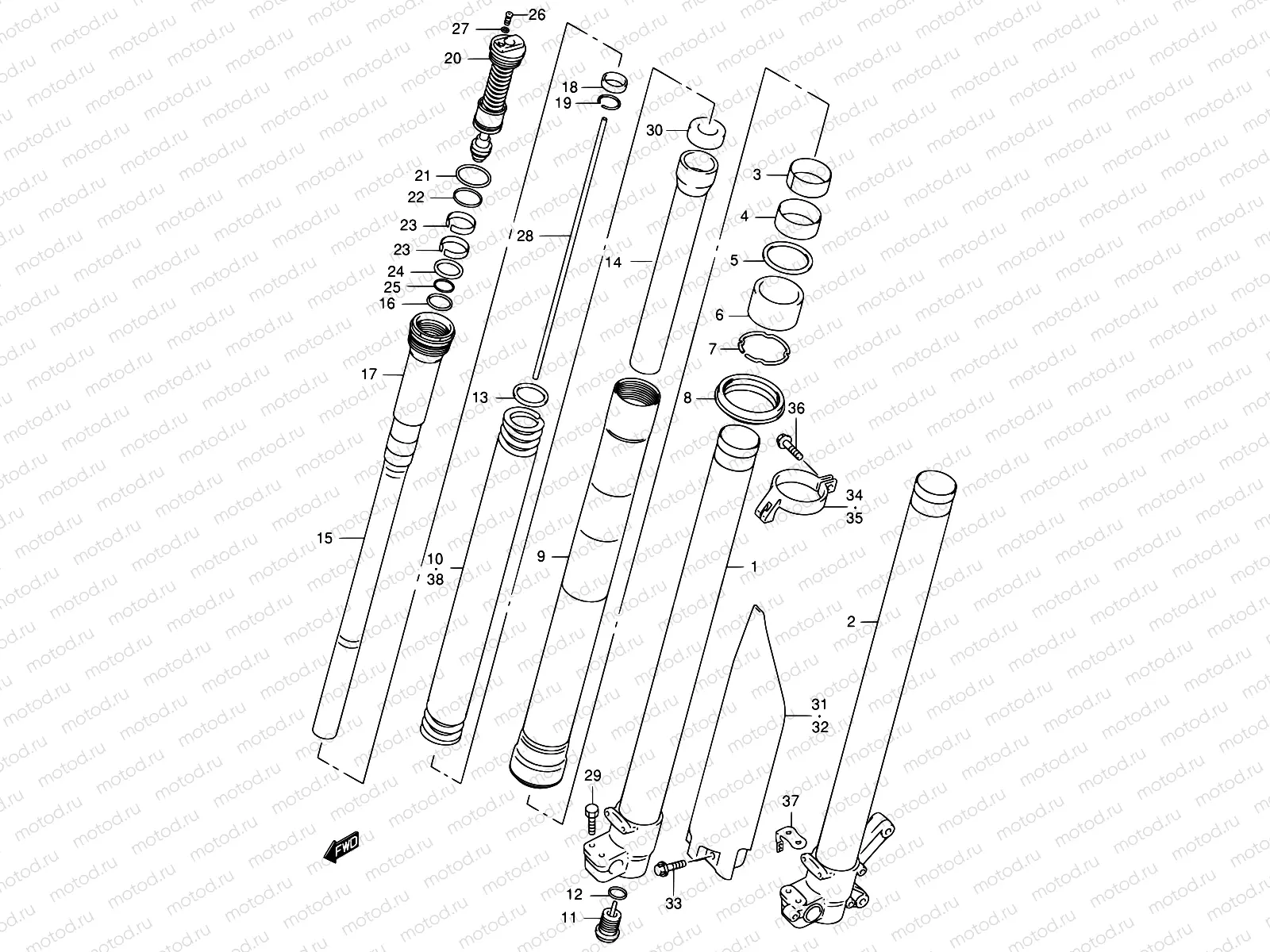 28D - FRONT DAMPER (MODEL Y)