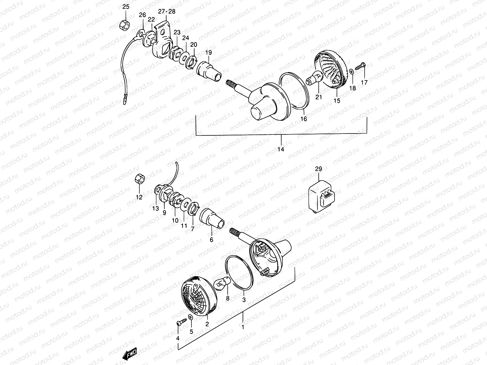 28D - TURN SIGNAL LAMP (GN125ER E73,P73)