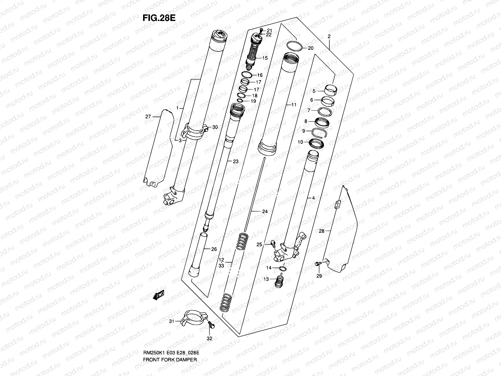 28E - FRONT DAMPER (MODEL K6)