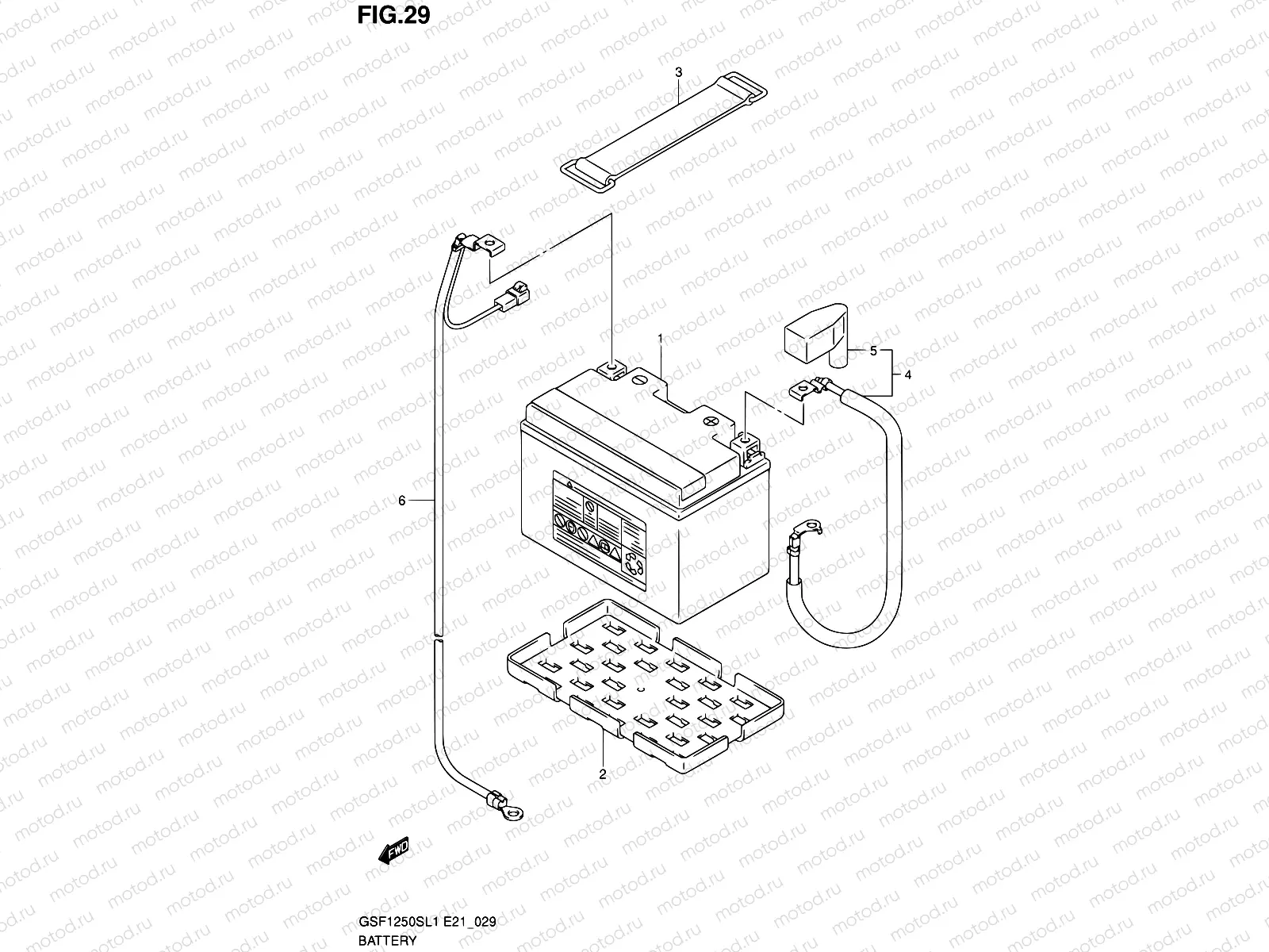 29 - BATTERY (GSF1250SL1 E21)