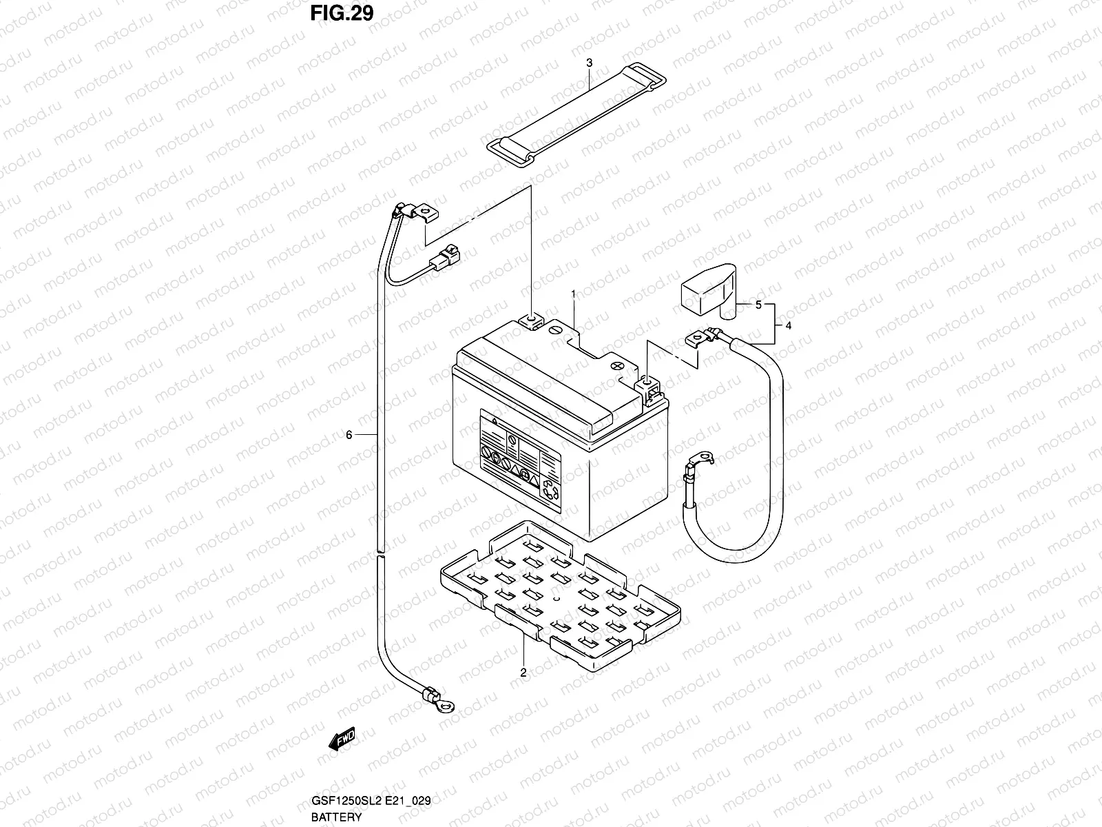 29 - BATTERY (GSF1250SL2 E21)