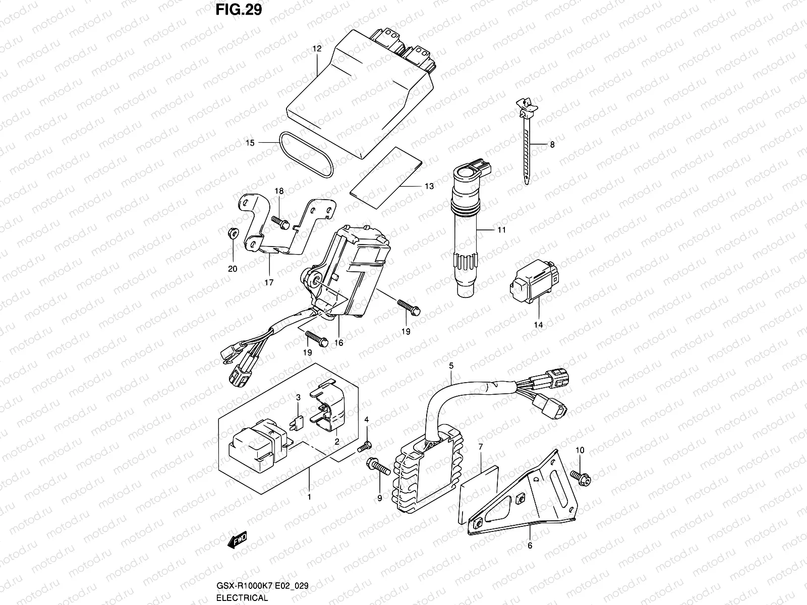 29 - ELECTRICAL (GSX-R1000K7/K8 E02,E19,E24,E51,P37)