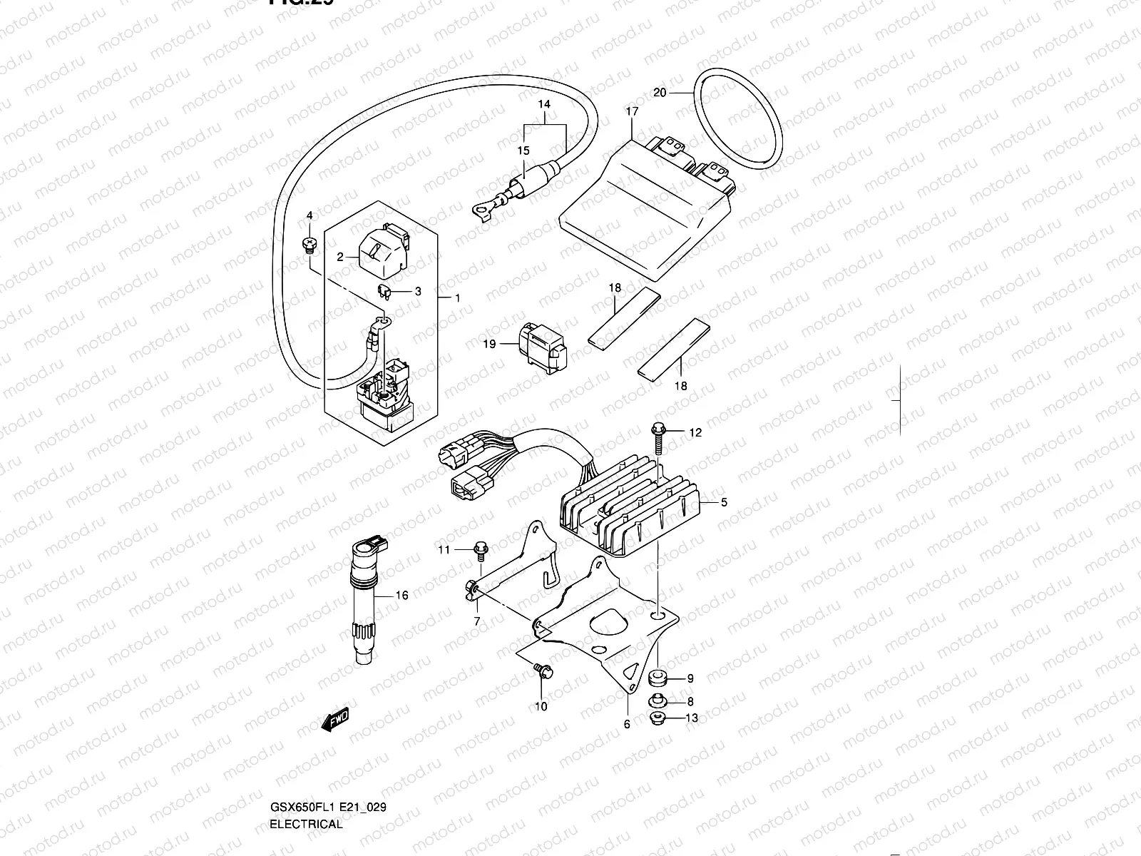 29 - ELECTRICAL (GSX650FUL1 E24)