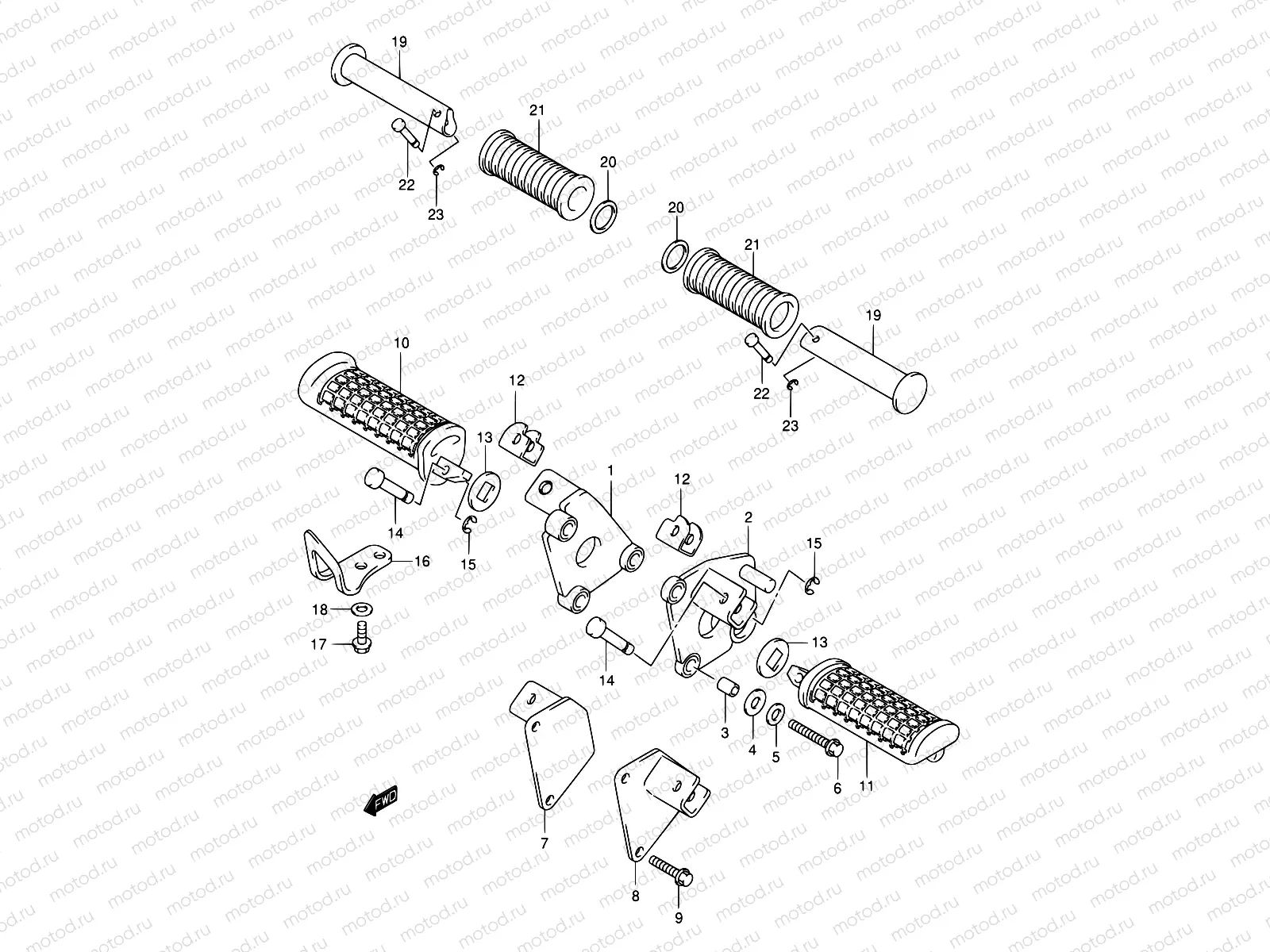 29 - FOOTREST (MODEL Y/K1/K2)