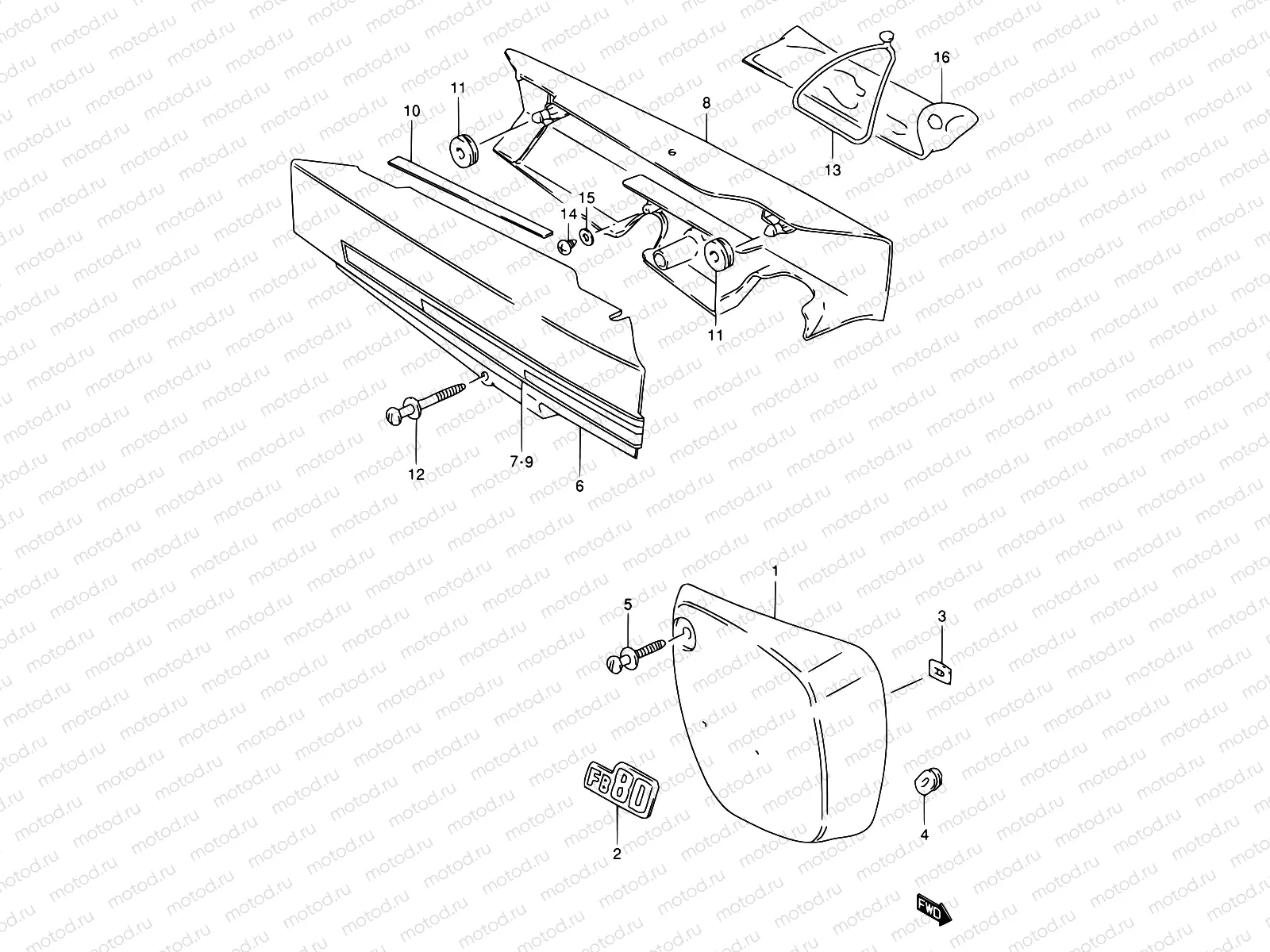 29 - FRAME COVER (MODEL K)