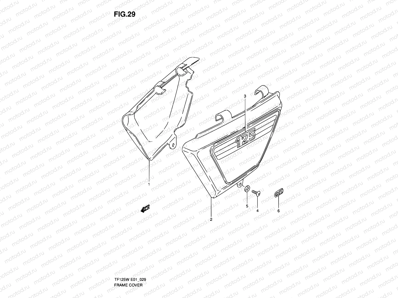 29 - FRAME COVER (MODEL X)