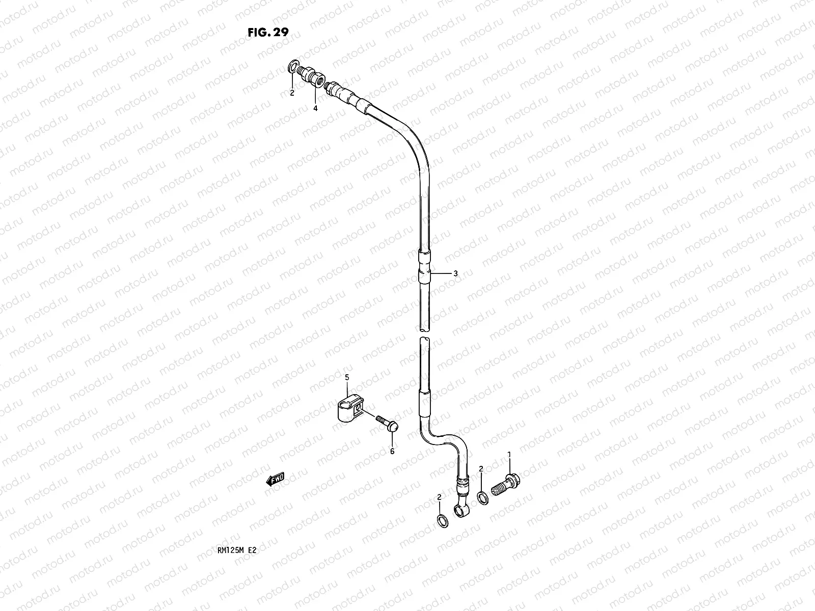 29 - FRONT BRAKE HOSE (MODEL K)