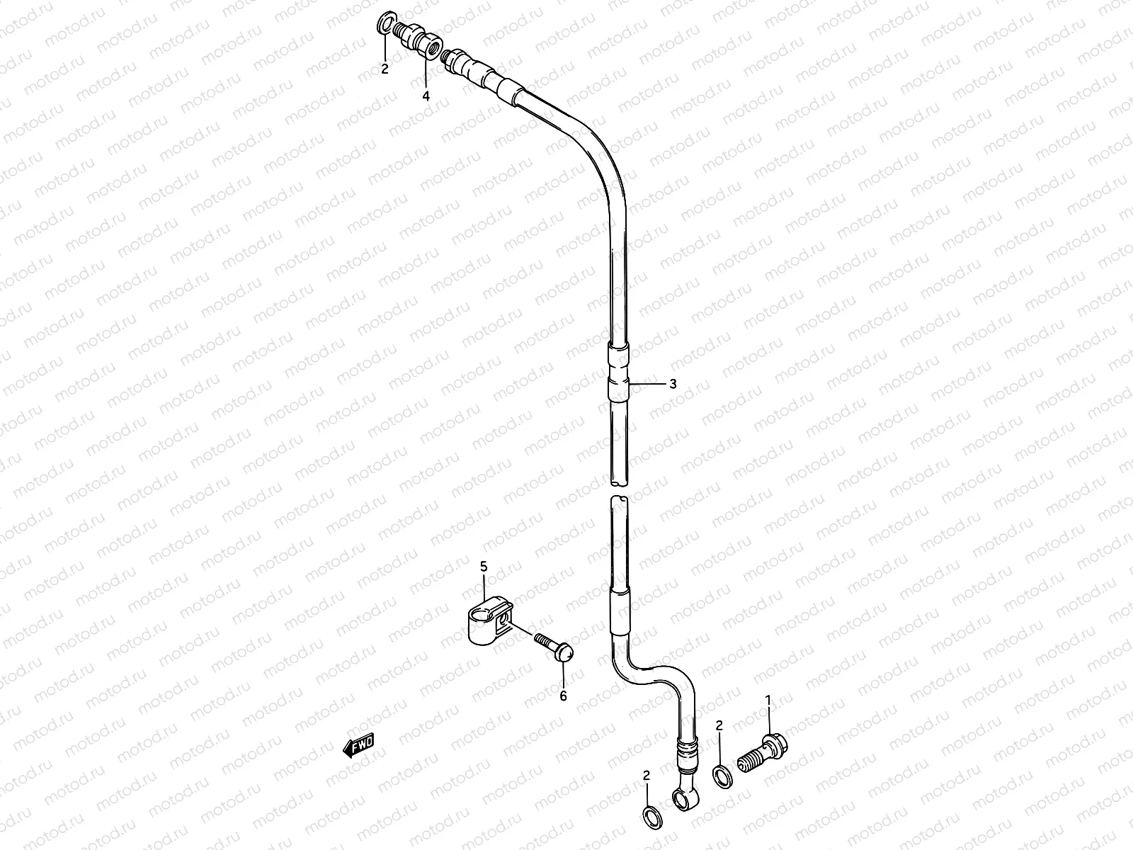 29 - FRONT BRAKE HOSE (MODEL K)