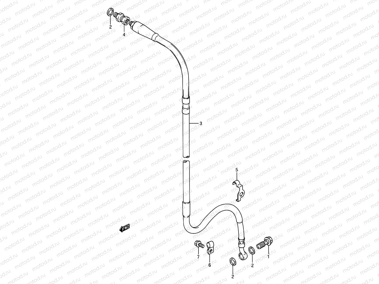 29 - FRONT BRAKE HOSE (MODEL K/L/M)