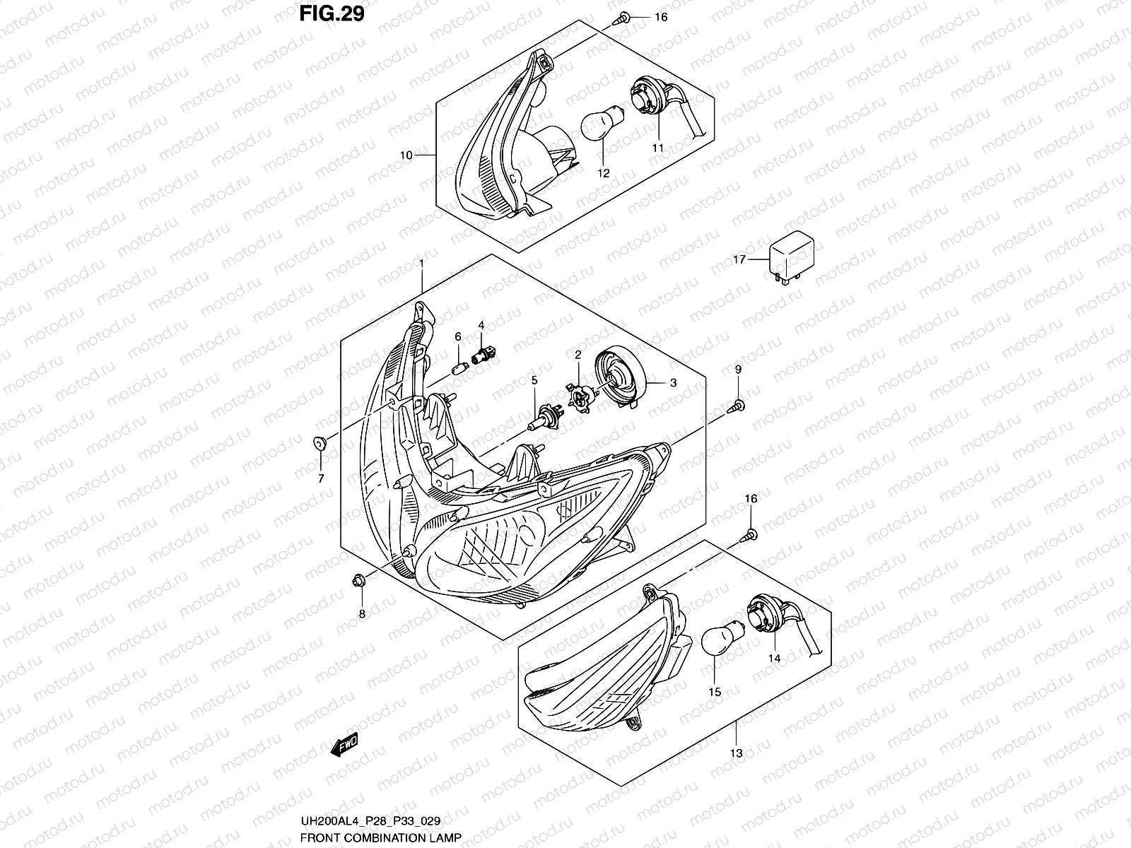 29 - FRONT COMBINATION LAMP
