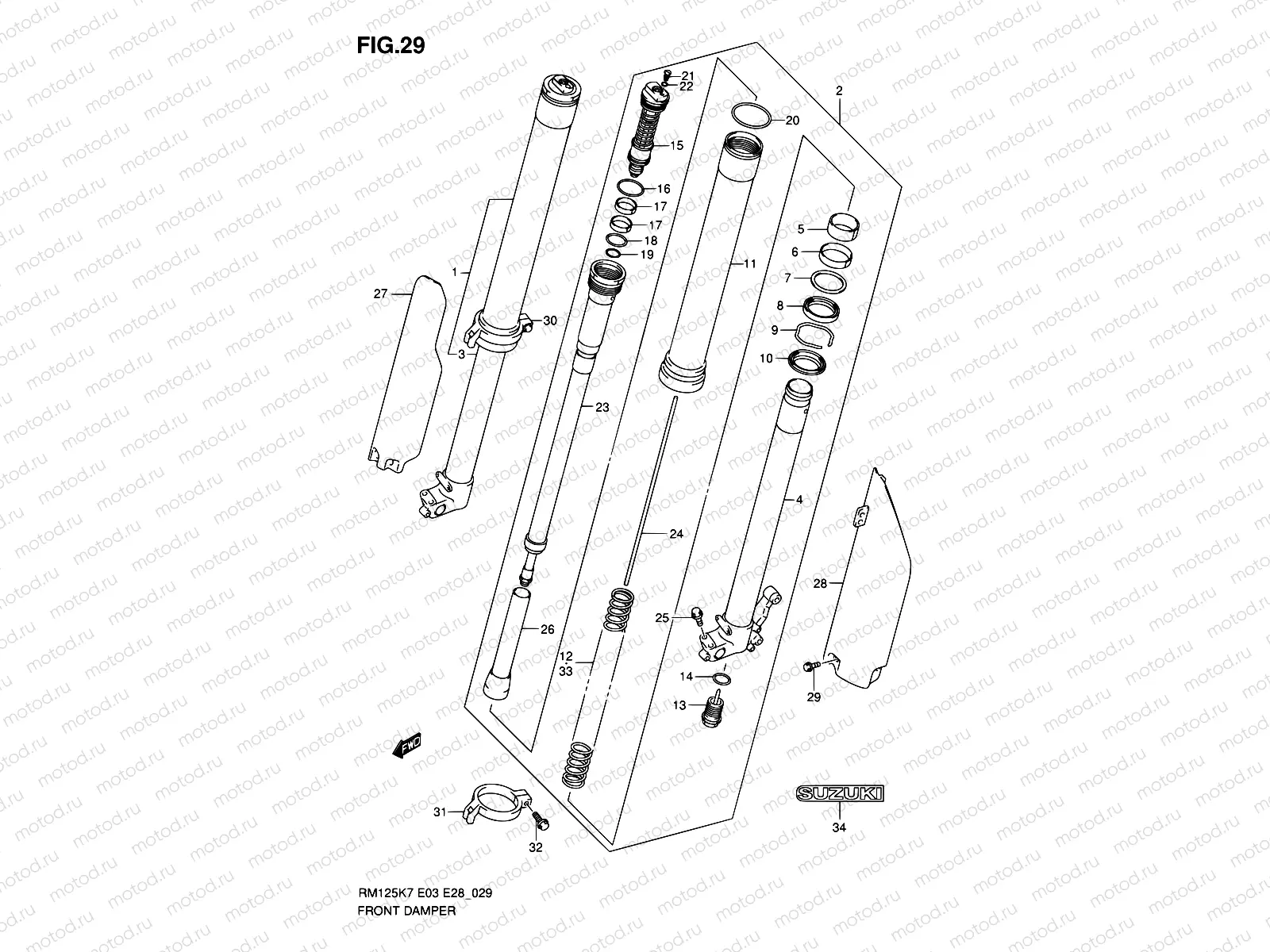 29 - FRONT DAMPER