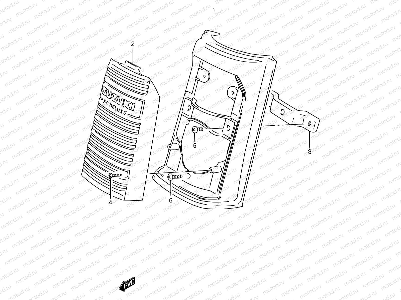 29 - FRONT FORK COVER (MODEL M)