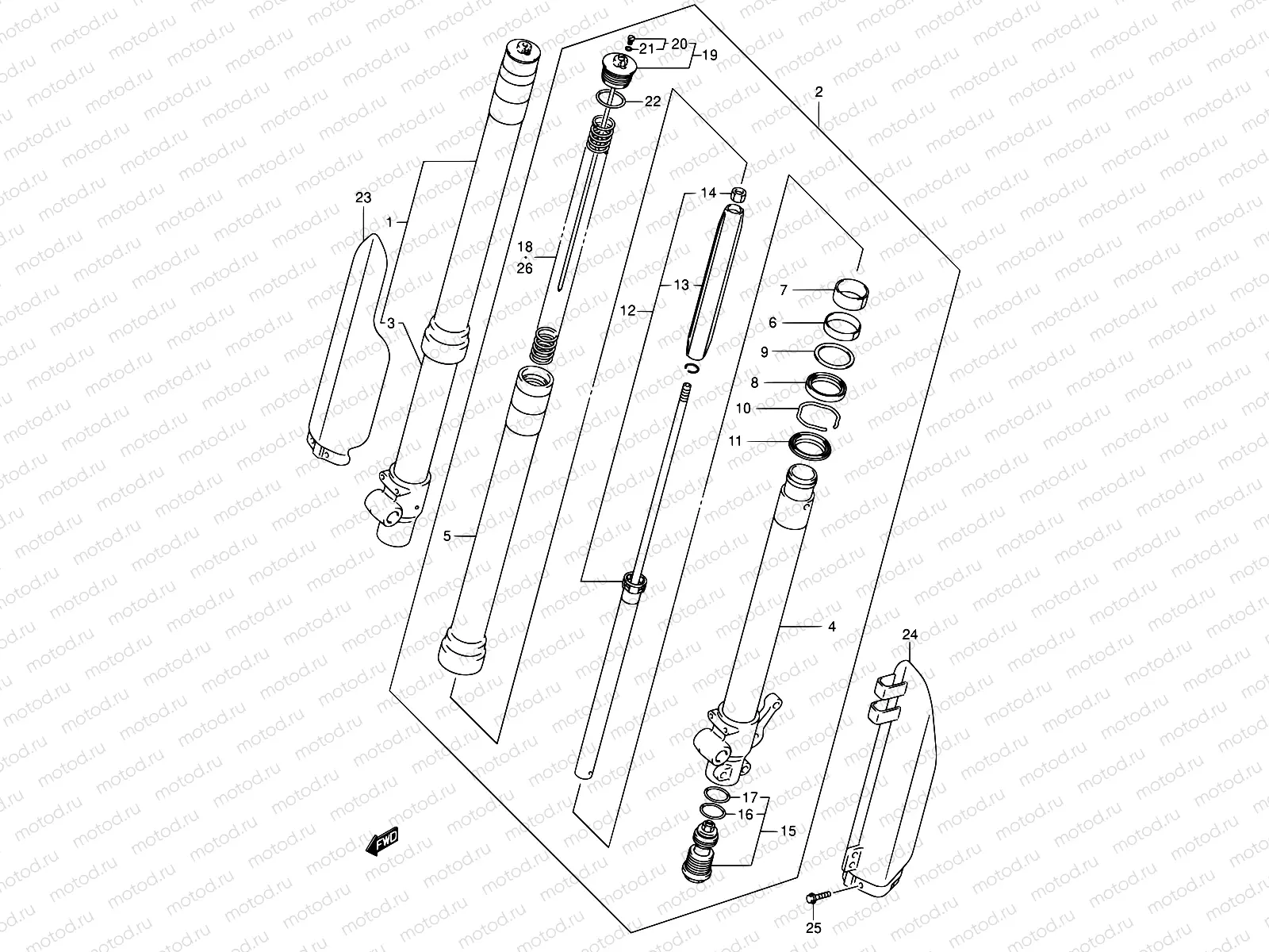 29 - FRONT FORK DAMPER (MODEL K2/K3/K4)