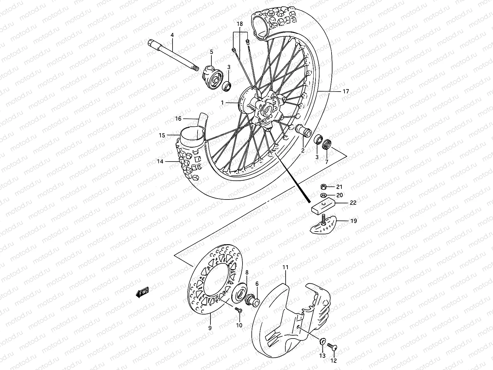 29 - FRONT WHEEL (MODEL K/L)