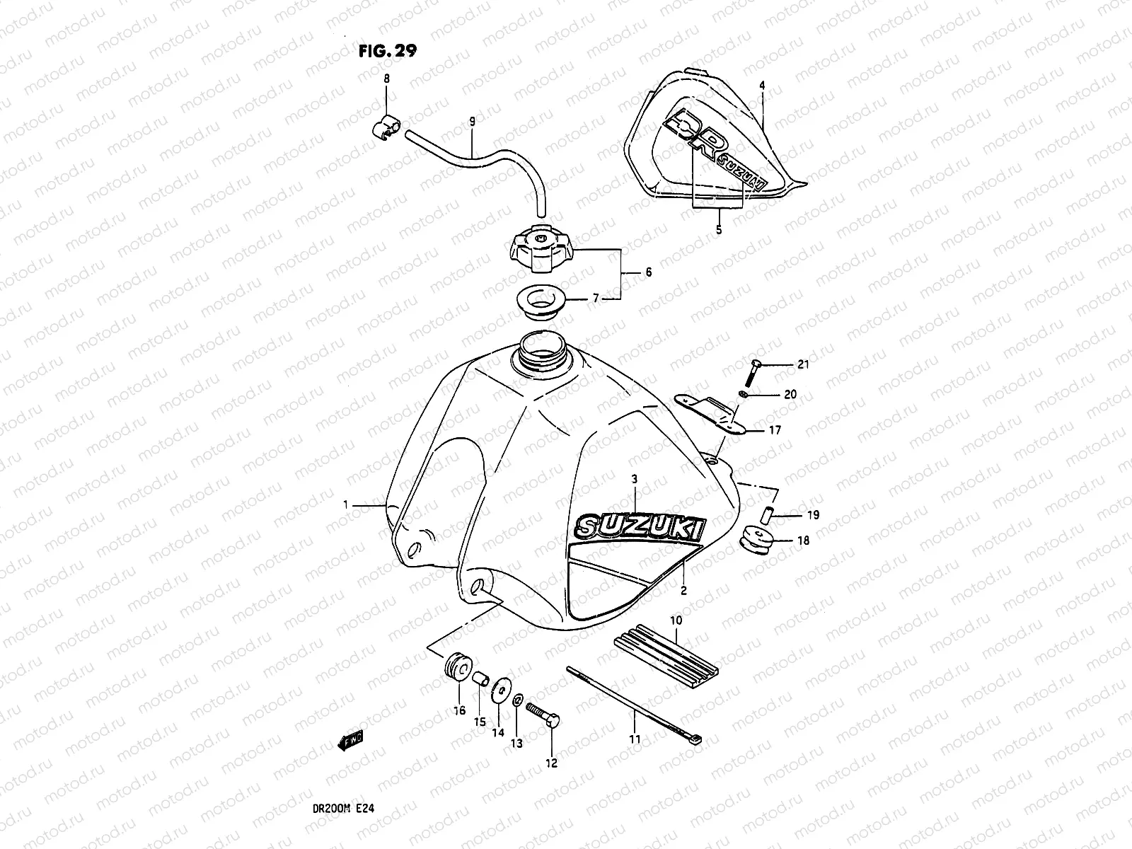29 - FUEL TANK (MODEL G/H)