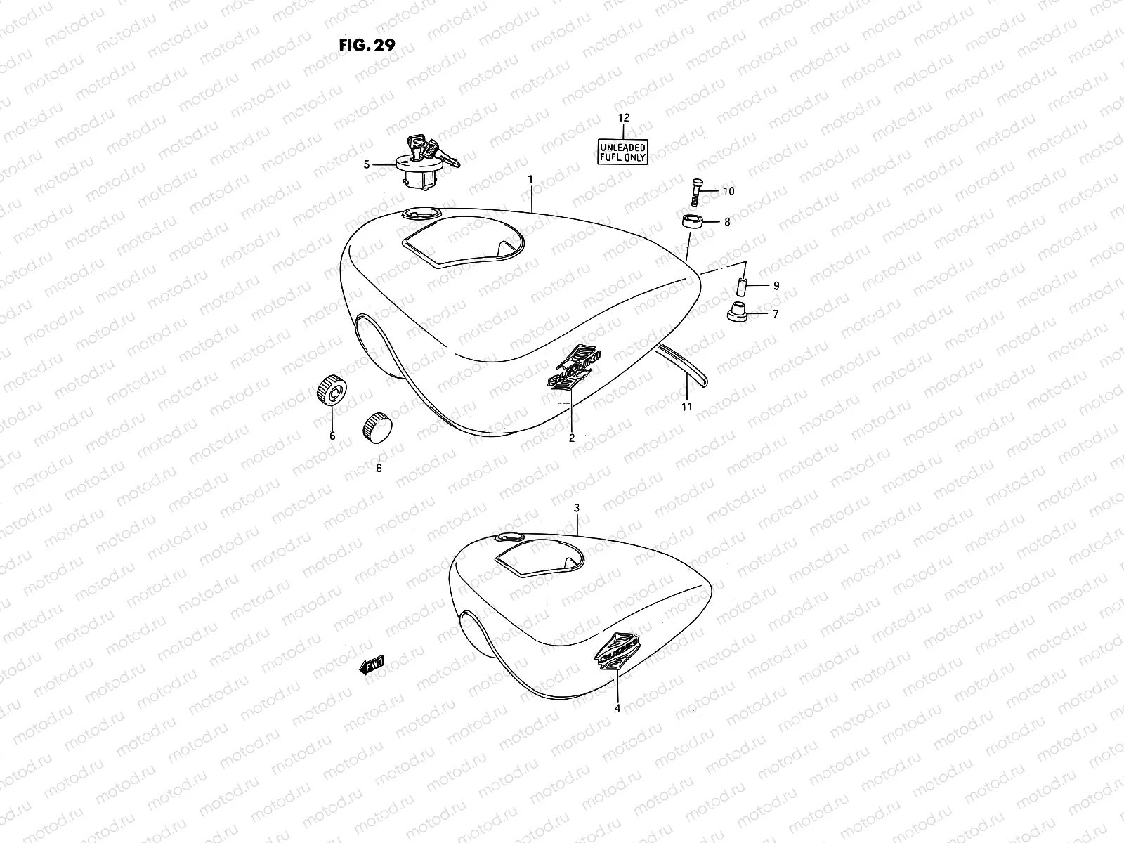 29 - FUEL TANK (MODEL G/J/K/L)
