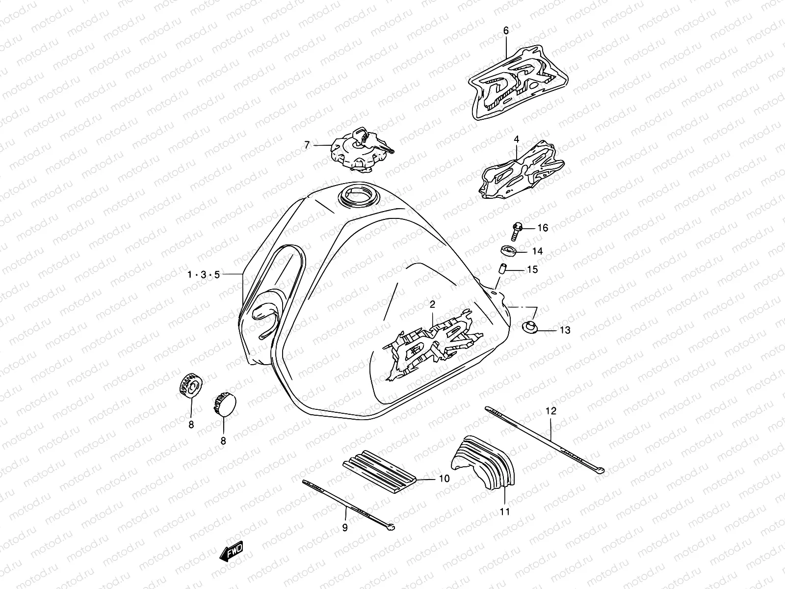 29 - FUEL TANK (MODEL R/S/T)
