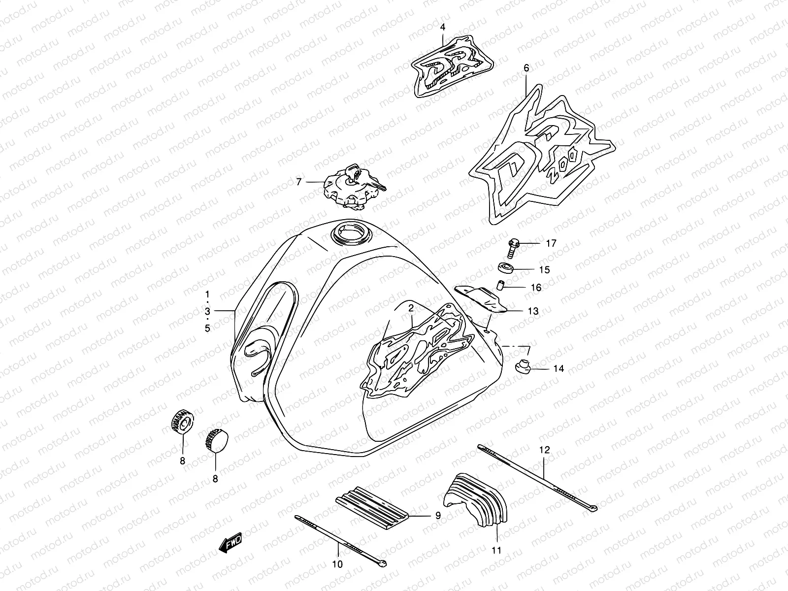 29 - FUEL TANK (MODEL S/T/V)