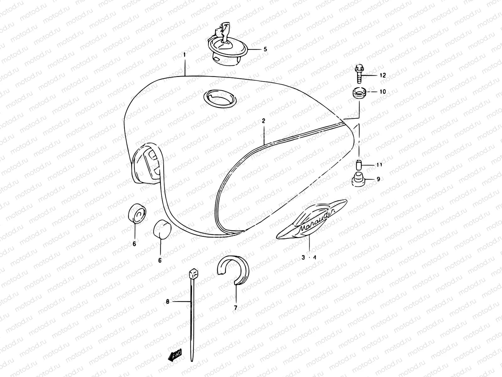 29 - FUEL TANK (MODEL W)