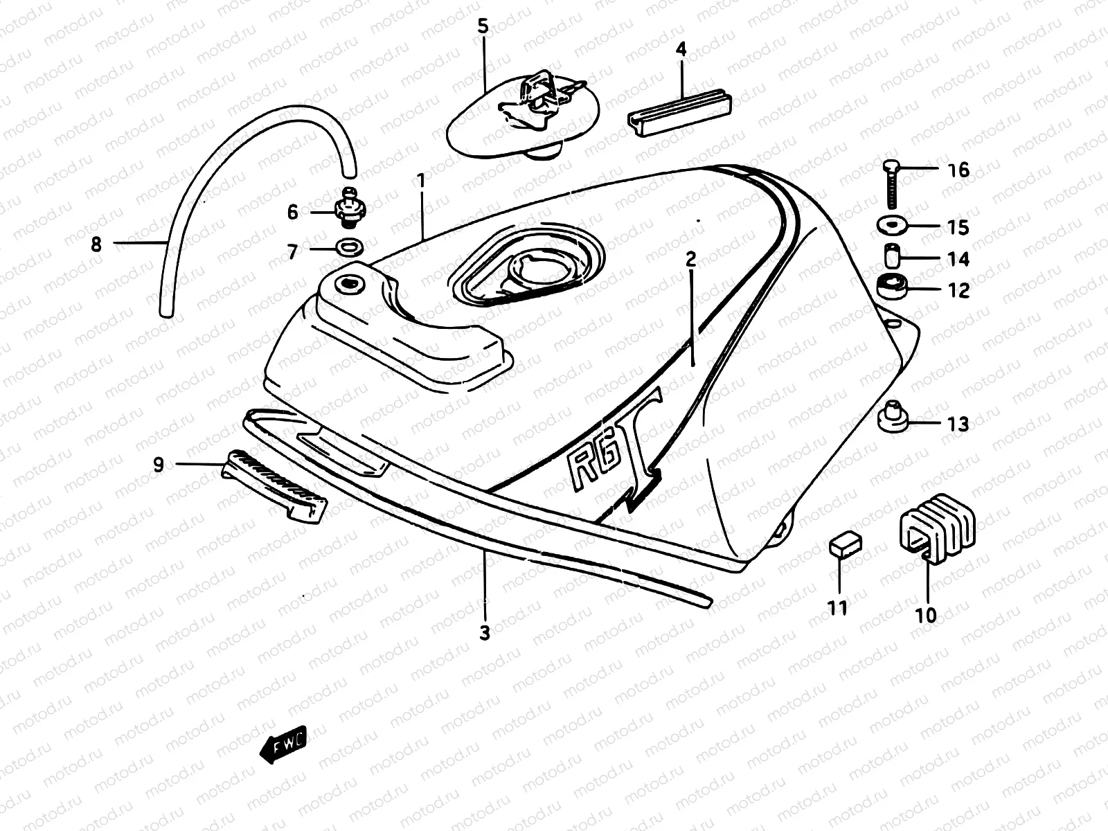 29 - FUEL TANK (RG250CH/FCH)