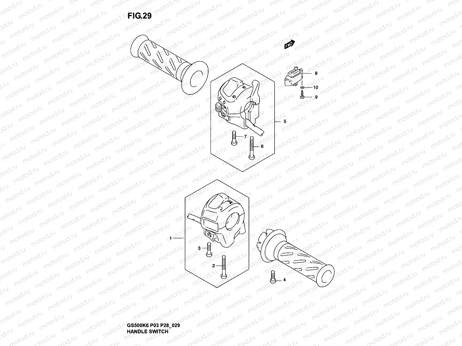 29 - HANDLE SWITCH (MODEL K3/K4/K5)