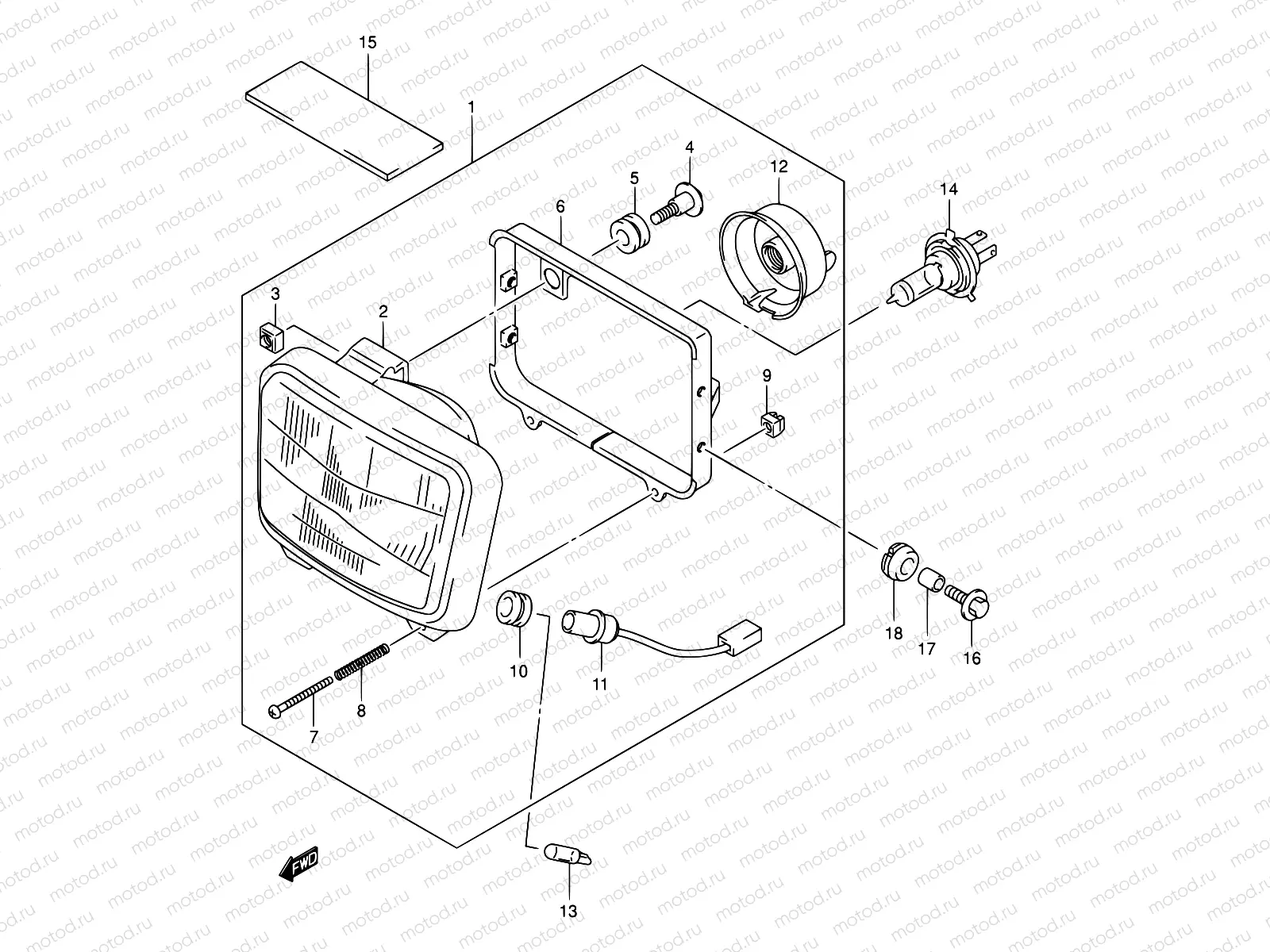 29 - HEADLAMP (E02,E19,E54)