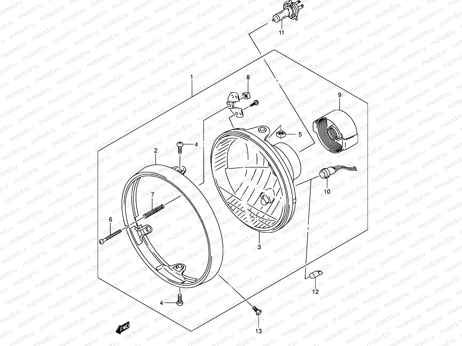 29 - HEADLAMP (GSF650K5/K6/UK5/UK6/AK5/AK6/UAK5/UAK6)