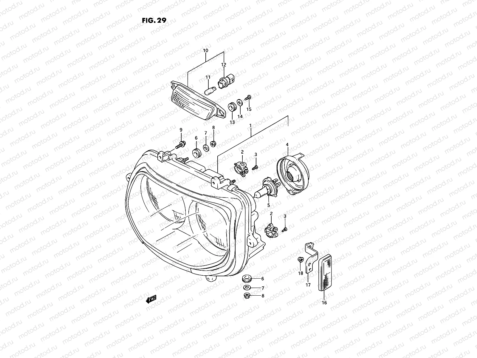 29 - HEADLAMP (MODEL N/P)
