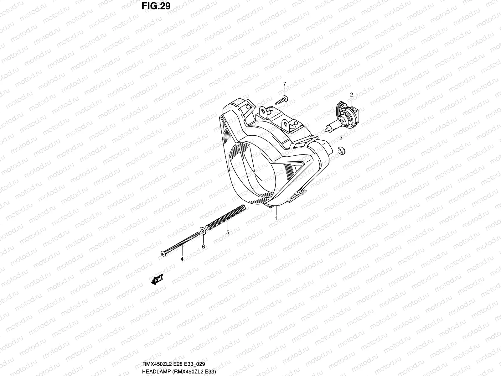 29 - HEADLAMP (RMX450ZL2 E33)