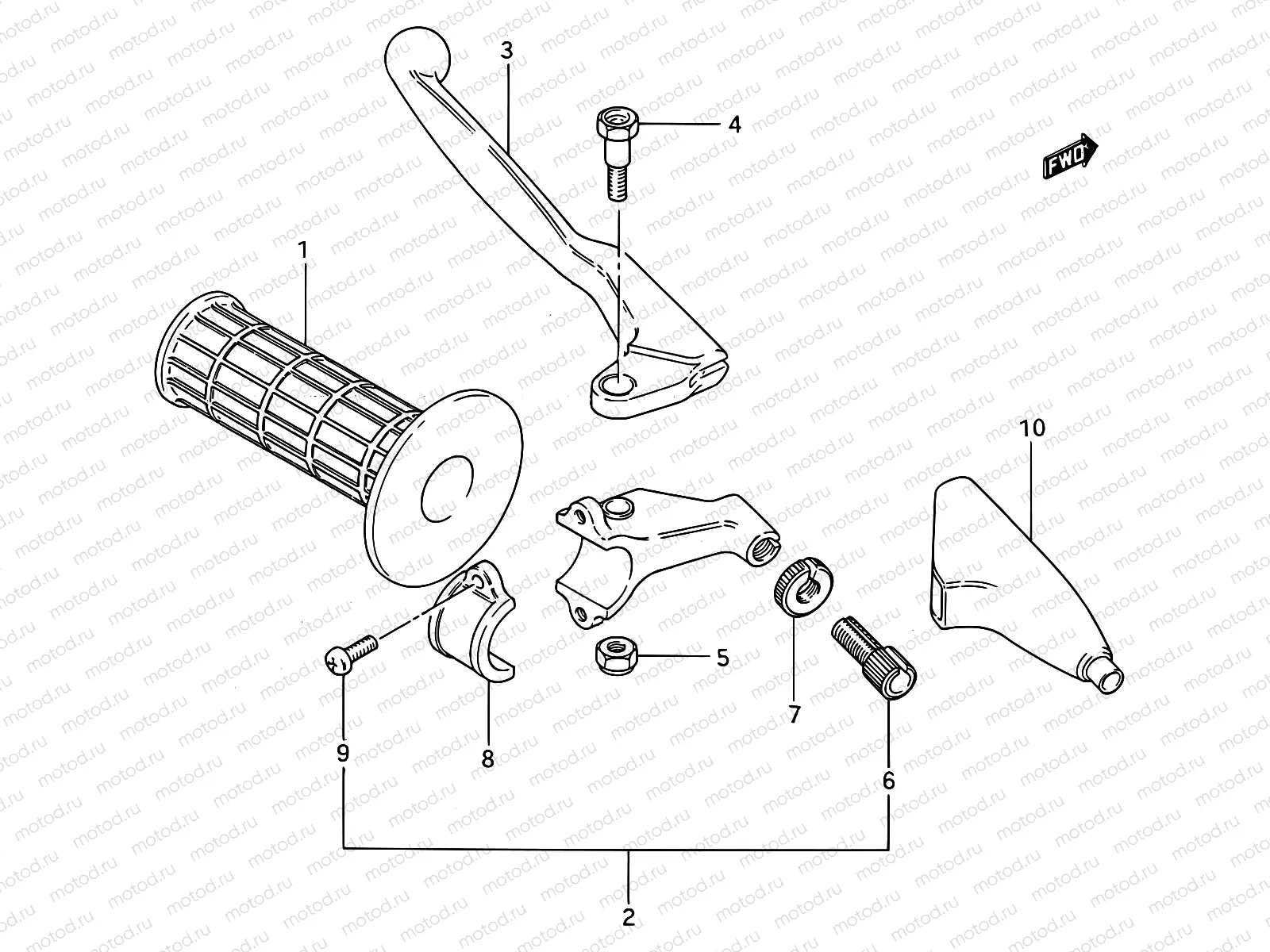 29 - LEFT HANDLE GRIP (MODEL G/H/J)