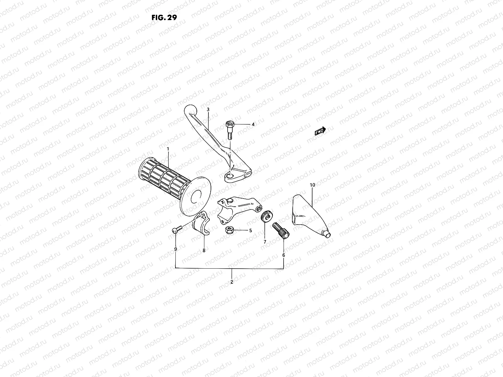 29 - LEFT HANDLE GRIP (MODEL G/H/J)