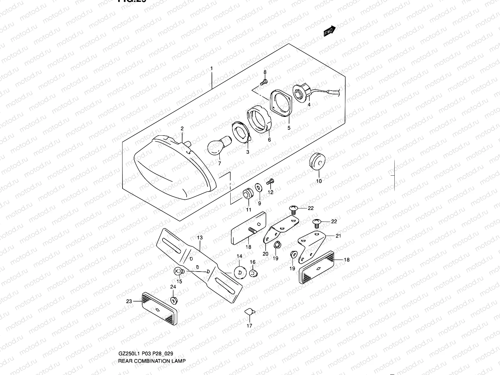 29 - REAR COMBINATION LAMP