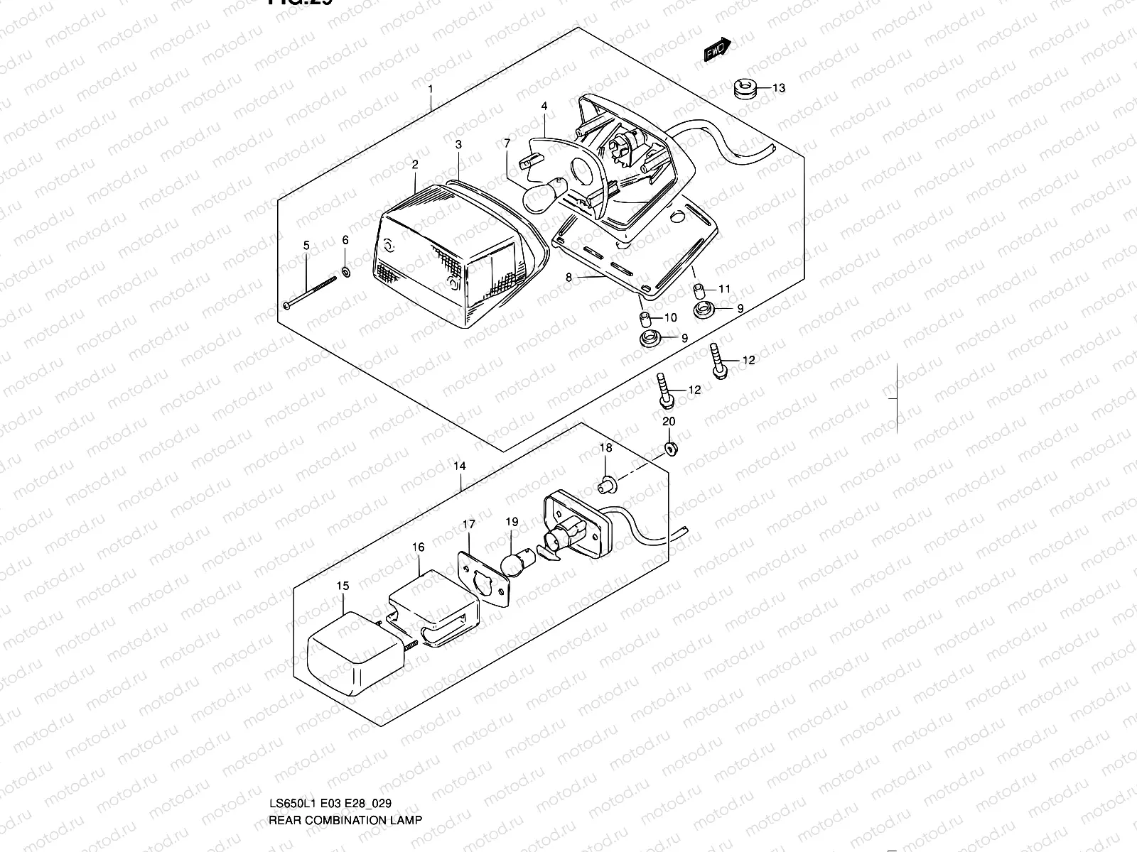 29 - REAR COMBINATION LAMP
