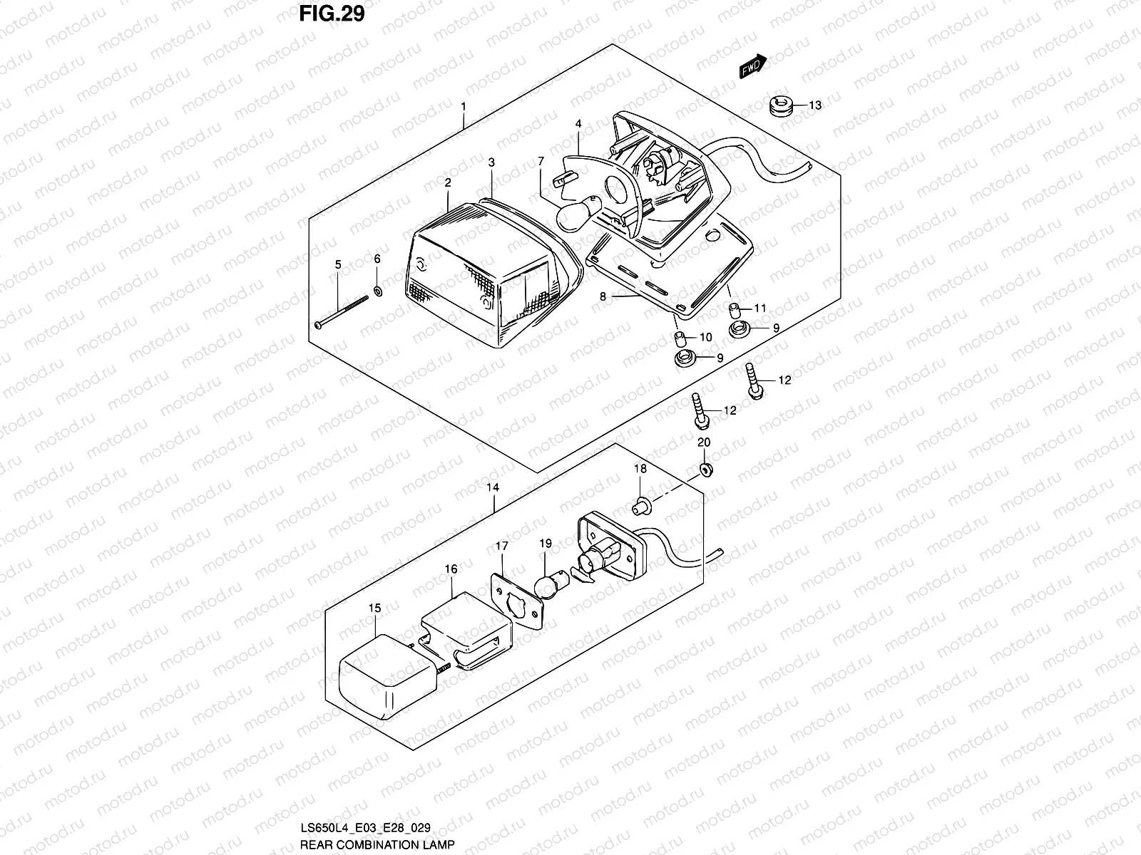29 - REAR COMBINATION LAMP